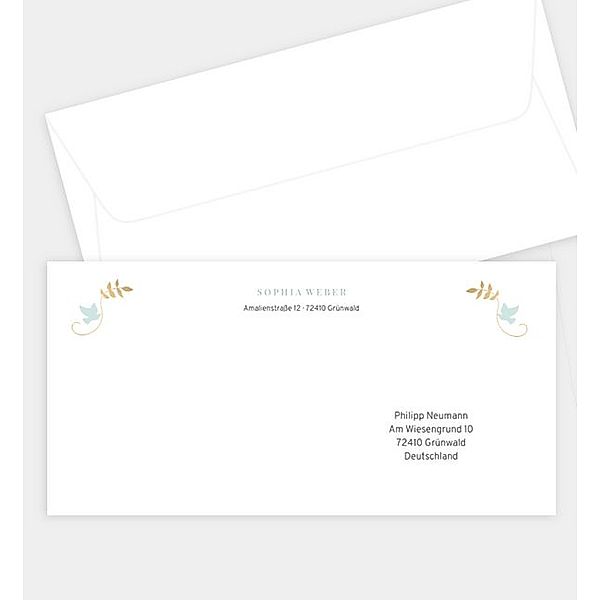 Briefumschlag Special Moments, DIN lang Briefumschlag gerade (220 x 110mm)