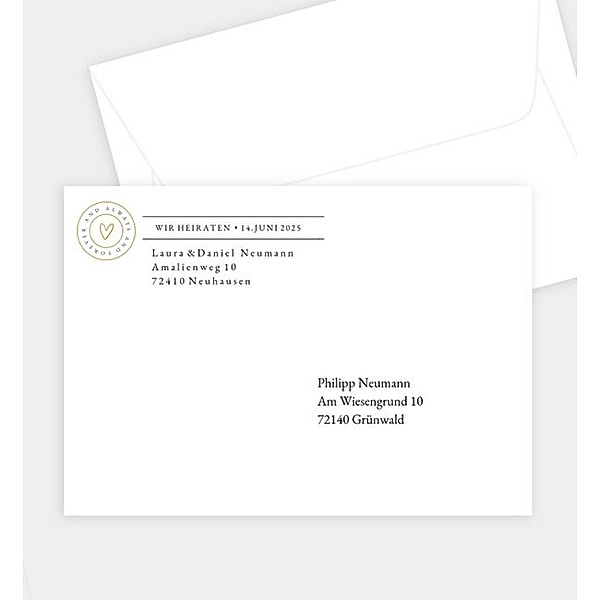 Briefumschlag Stempel, C6 Briefumschlag gerade (162 x 114mm)