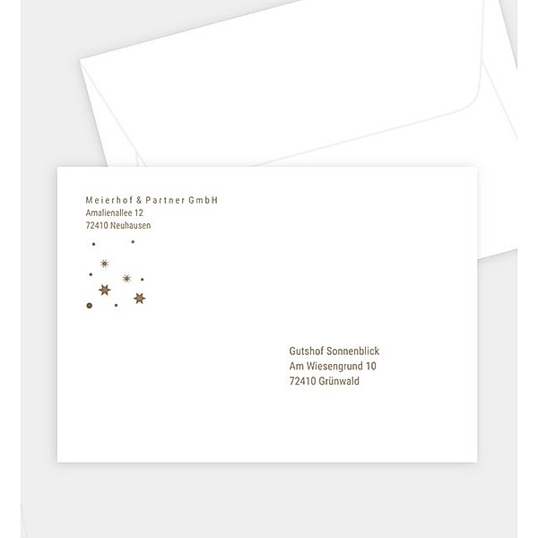 Briefumschlag Tannenstern · Crafty, C6 Briefumschlag gerade (162 x 114mm)