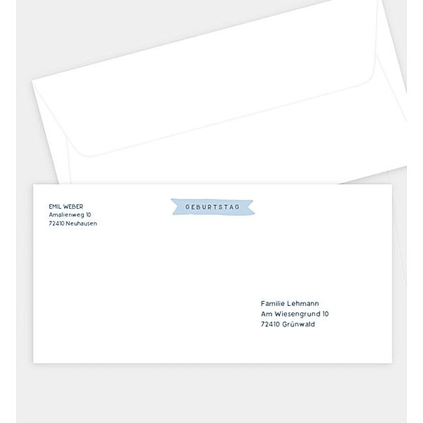 Briefumschlag Timeline, DIN lang Briefumschlag gerade (220 x 110mm)