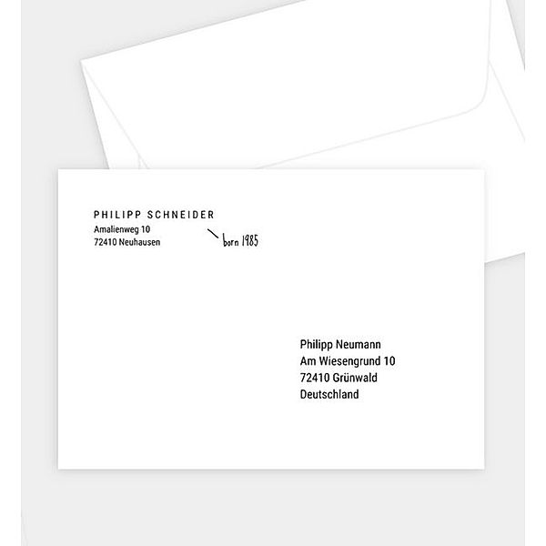 Briefumschlag Tortendiagramm, C6 Briefumschlag gerade (162 x 114mm)