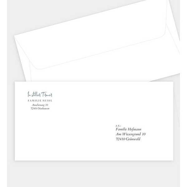 Briefumschlag Transparent, DIN lang Briefumschlag gerade (220 x 110mm)