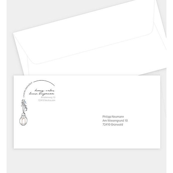Briefumschlag Traumkulisse, DIN lang Briefumschlag gerade (220 x 110mm)