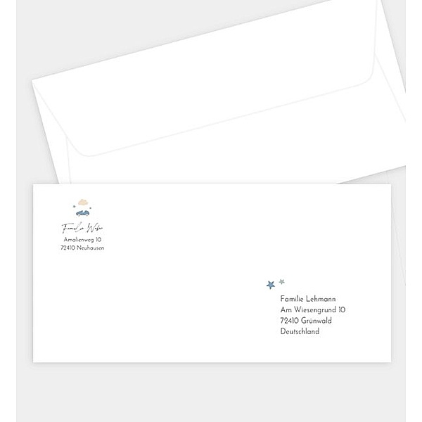 Briefumschlag Traumtiere, DIN lang Briefumschlag gerade (220 x 110mm)
