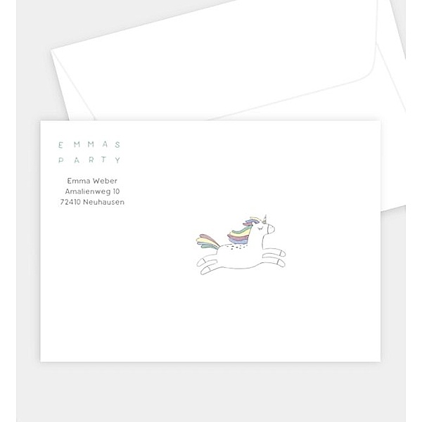 Briefumschlag Unicorn, B6 Briefumschlag gerade (176 x 125mm)
