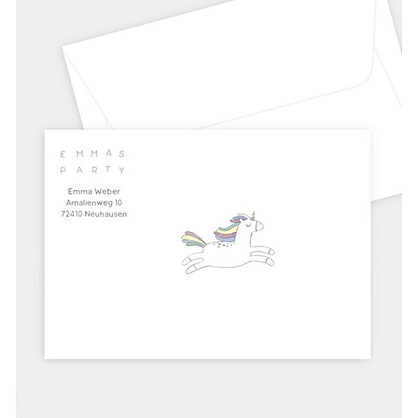Briefumschlag Unicorn, C6 Briefumschlag gerade (162 x 114mm)