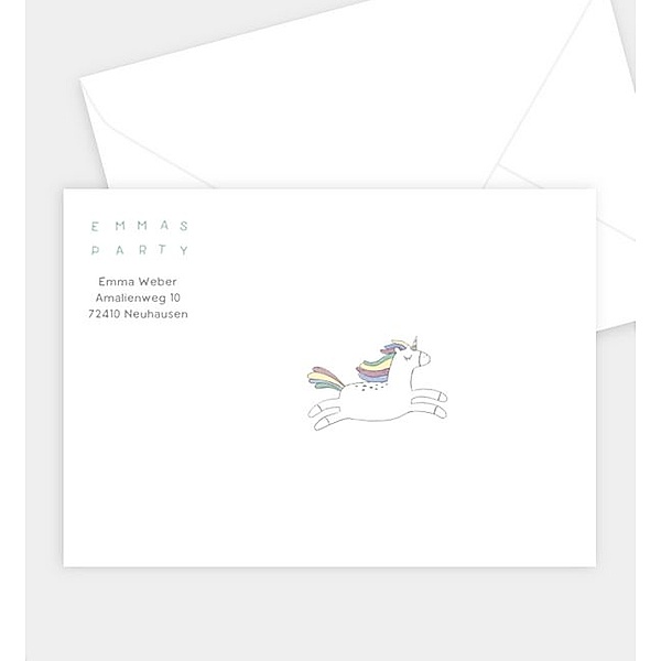 Briefumschlag Unicorn · Crafty, B6 Briefumschlag spitz (176 x 125mm)