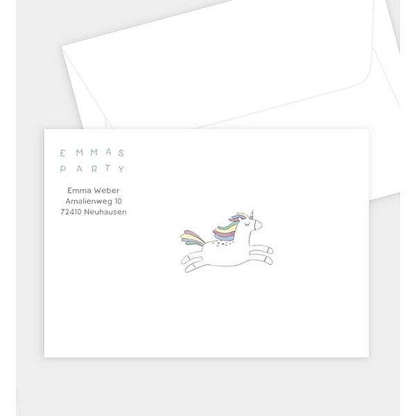 Briefumschlag Unicorn · Crafty, C6 Briefumschlag gerade (162 x 114mm)