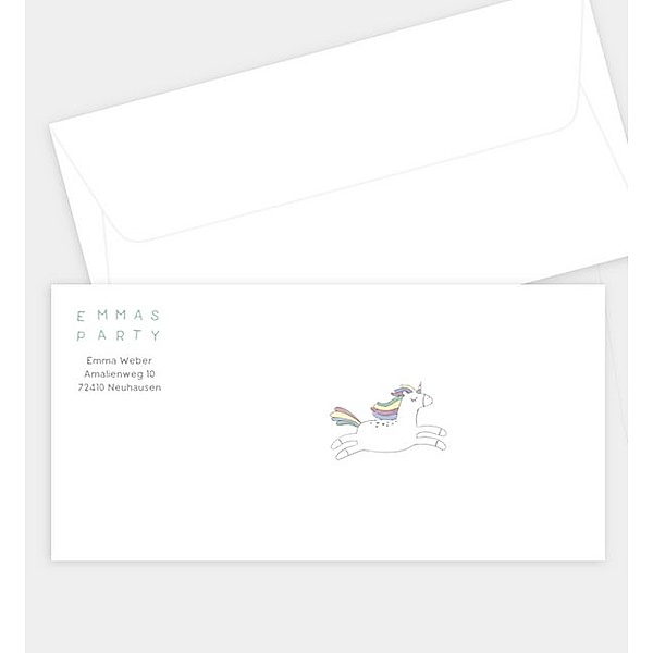 Briefumschlag Unicorn · Crafty, DIN lang Briefumschlag gerade (220 x 110mm)