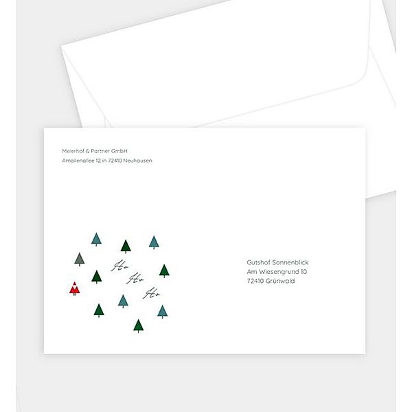 Briefumschlag Waldsuche, C6 Briefumschlag gerade (162 x 114mm)