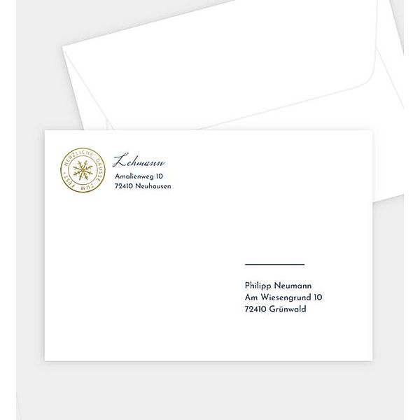 Briefumschlag Weihnachtsbrief, C6 Briefumschlag gerade (162 x 114mm)