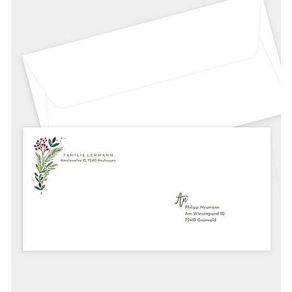 Briefumschlag Weihnachtsmoment · Crafty, DIN lang Briefumschlag gerade (220 x 110mm)