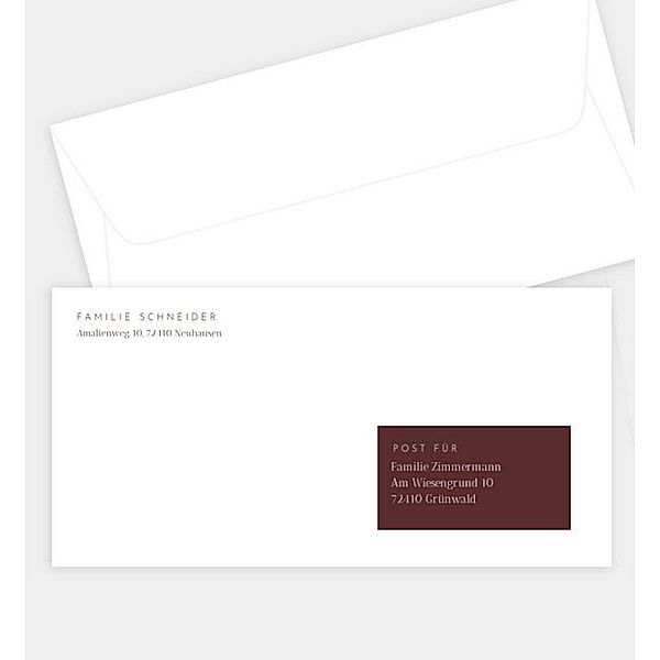 Briefumschlag Weihnachtszauber, DIN lang Briefumschlag gerade (220 x 110mm)