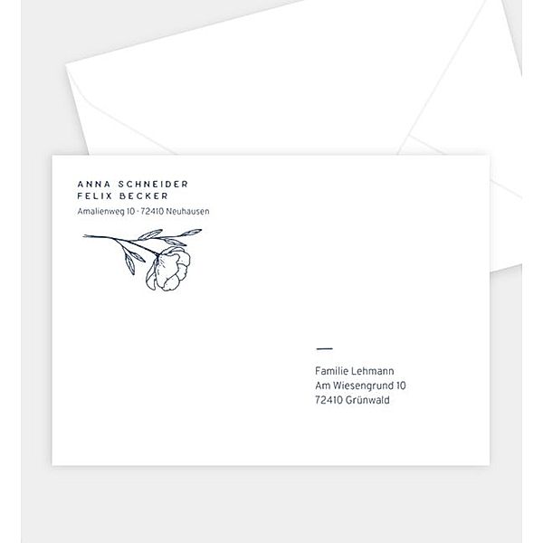 Briefumschlag Wir Zwei, B6 Briefumschlag spitz (176 x 125mm)