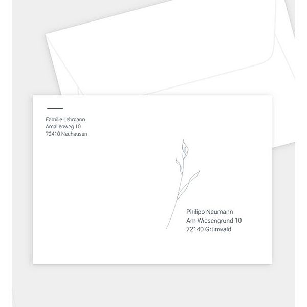 Briefumschlag Zarte Calla, C6 Briefumschlag gerade (162 x 114mm)