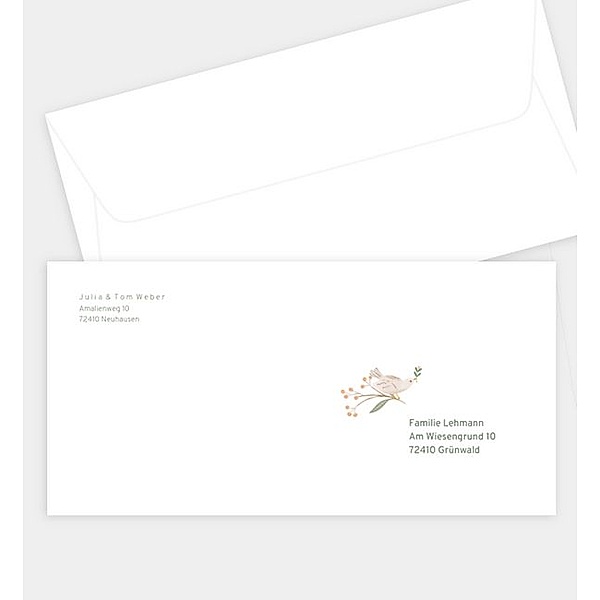 Briefumschlag Zarte Symbole, DIN lang Briefumschlag gerade (220 x 110mm)