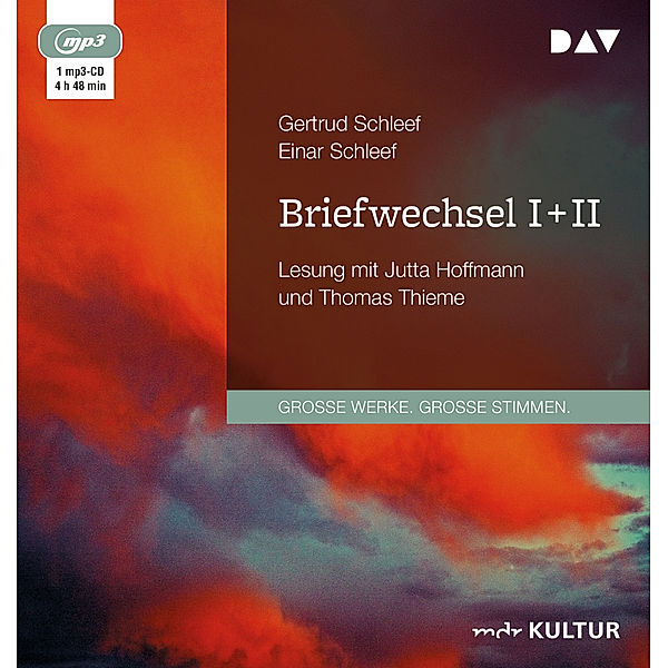 Briefwechsel I + II,1 Audio-CD, 1 MP3, Gertrud Schleef, Einar Schleef