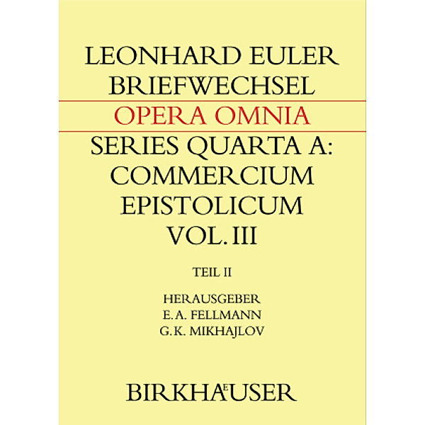 Briefwechsel mit Daniel Bernoulli, Leonhard Euler