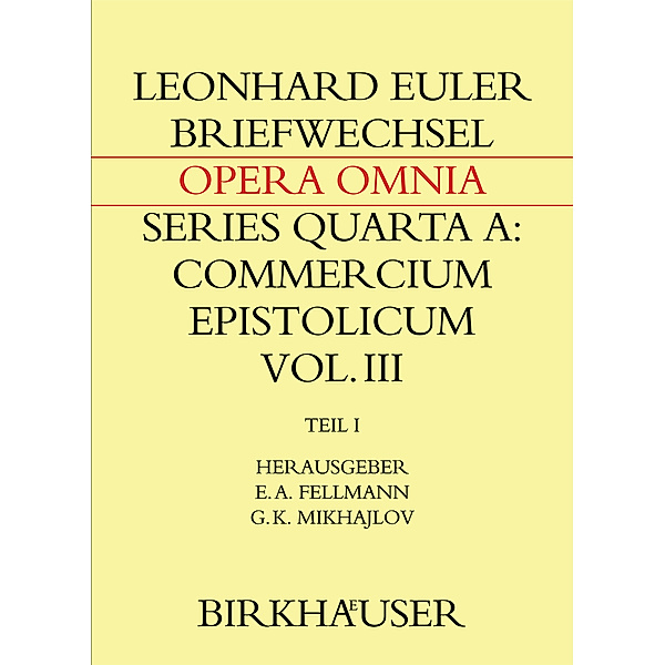 Briefwechsel mit Daniel Bernoulli, Leonhard Euler