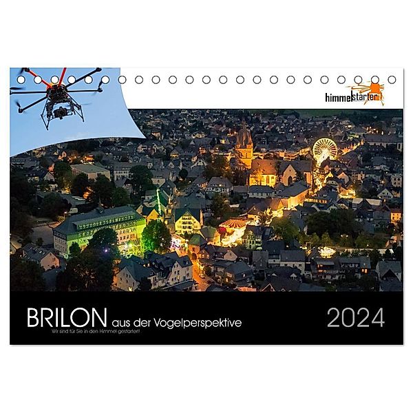 Brilon aus der Vogelperspektive (Tischkalender 2024 DIN A5 quer), CALVENDO Monatskalender, himmelstarter Inh. Sandra Finger