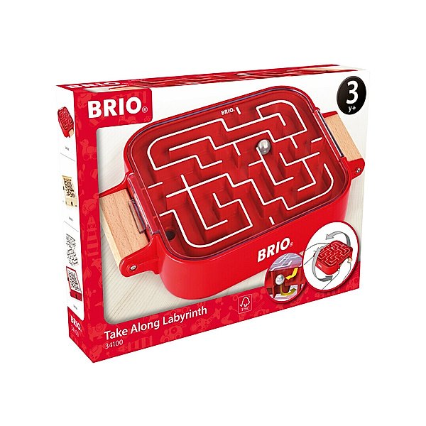 Brio BRIO 34100 Mitnehm-Labyrinth - Kurzweiliger Spielspass für daheim oder unterwegs - Für Kinder ab 3 Jahren, BRIO®