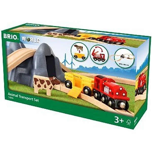 BRIO Bahn Acht Tunnel Set mit Kuhwagen