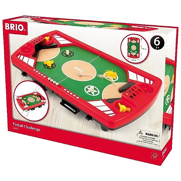 Brio BRIO Spiele 34019 Tischfußball-Flipper - Pinball als Holzspielzeug für Kinder - Kinderspielzeug empfohlen ab 6 Jahren