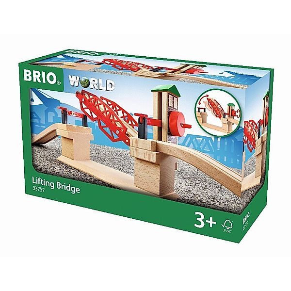 Brio BRIO World 33757 Hebebrücke - Eisenbahnzubehör für die BRIO Holzeisenbahn - Kleinkinderspielzeug empfohlen für Kinder ab 3 Jahren, BRIO®