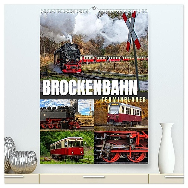 Brockenbahn - Terminplaner (hochwertiger Premium Wandkalender 2025 DIN A2 hoch), Kunstdruck in Hochglanz, Calvendo, Holger Felix