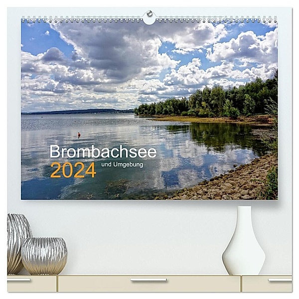 Brombachsee und Umgebung (hochwertiger Premium Wandkalender 2024 DIN A2 quer), Kunstdruck in Hochglanz, Ela May