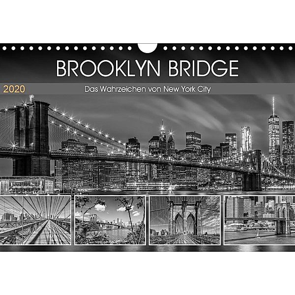 BROOKLYN BRIDGE Das Wahrzeichen von New York City (Wandkalender 2020 DIN A4 quer), Melanie Viola