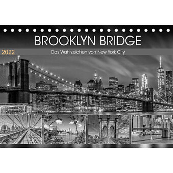 BROOKLYN BRIDGE Das Wahrzeichen von New York City (Tischkalender 2022 DIN A5 quer), Melanie Viola