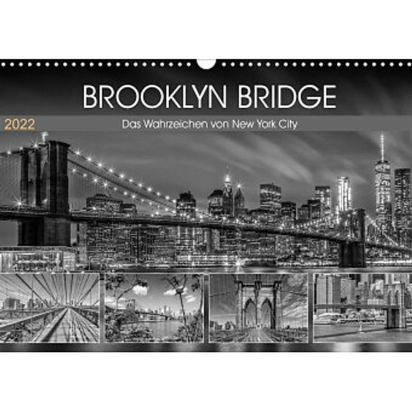 BROOKLYN BRIDGE Das Wahrzeichen von New York City (Wandkalender 2022 DIN A3 quer), Melanie Viola