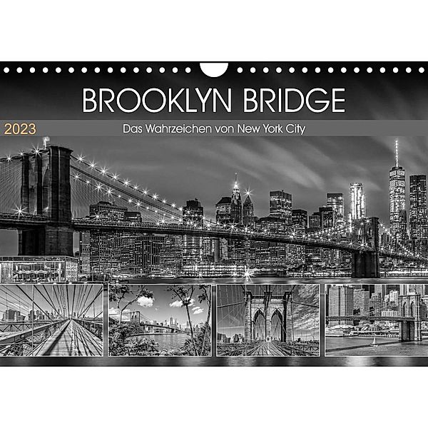 BROOKLYN BRIDGE Das Wahrzeichen von New York City (Wandkalender 2023 DIN A4 quer), Melanie Viola