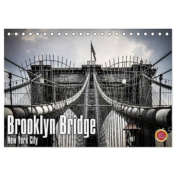 Brooklyn Bridge - New York City (Tischkalender 2025 DIN A5 quer), CALVENDO Monatskalender, Calvendo, Oliver Pinkoss Photostorys
