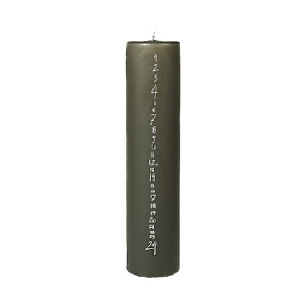Broste copenhagen Adventskalenderkerze 30 cm BD 130 h graugrün