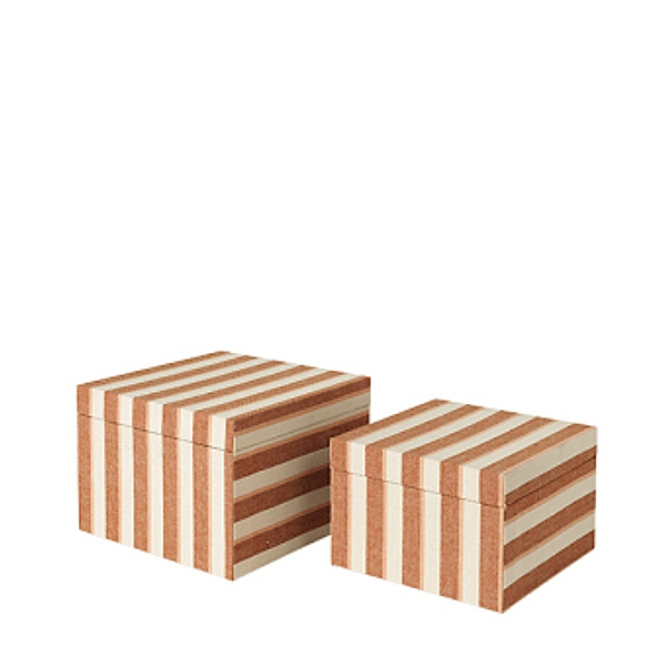 Broste copenhagen Kiste 'Cleo' Pap Caramel Stripes