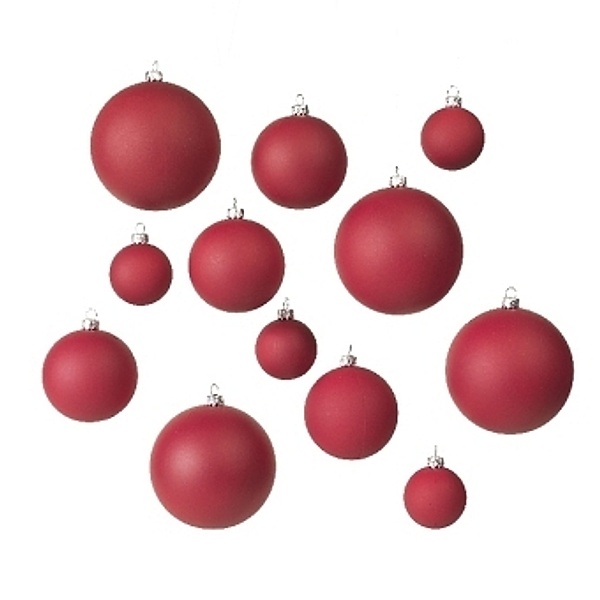 Broste copenhagen Weihnachtskugel-Set 12er rot