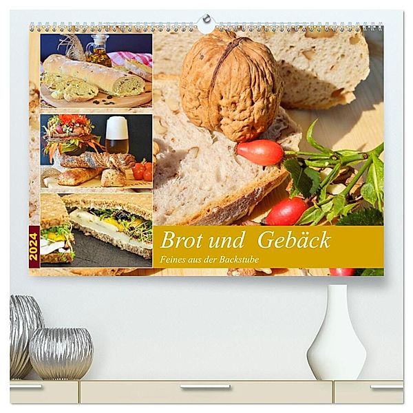 Brot und Gebäck. Feines aus der Backstube (hochwertiger Premium Wandkalender 2024 DIN A2 quer), Kunstdruck in Hochglanz, Rose Hurley