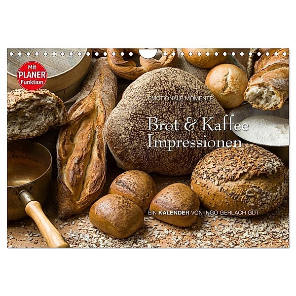 Brot und Kaffee Impressionen 2024 (Wandkalender 2024 DIN A4 quer), CALVENDO Monatskalender, Ingo Gerlach GDT
