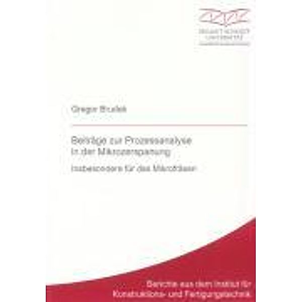 Brudek, G: Beiträge zur Prozessanalyse in der Mikrozerspanun, Gregor Brudek