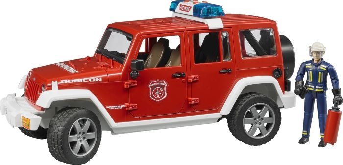 Bruder Jeep Wrangler Unlimited Rubicon Polizeifahrzeug L & S und Polizist Profi 