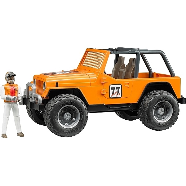 Bruder Bruder 02542 Jeep Cross Country racer orange mit Rennfahrer