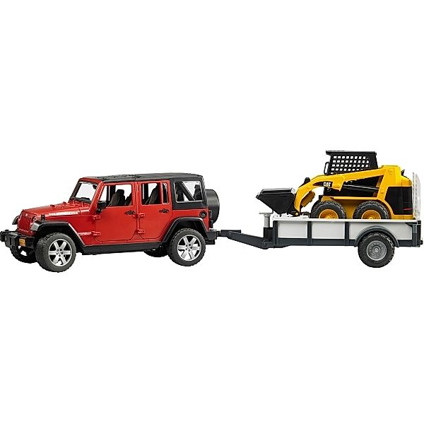 Bruder Bruder 02925 JEEP Wrangler UR mit Anhänger und CAT Kompaktlader