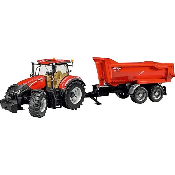 Bruder Bruder 03199 Case IH Optum 300 CVX m. Krampe Tandem-Halfpipe-Anhänger