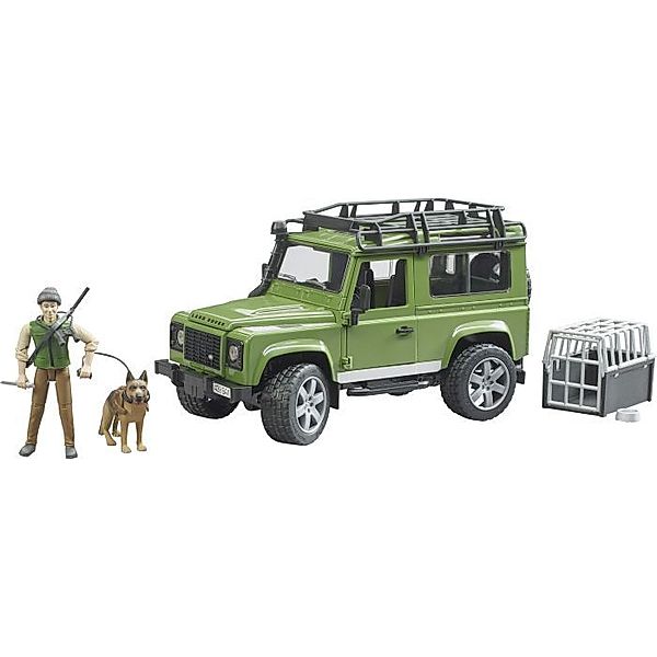 Bruder Bruder 2587 Land Rover Defender Station Wagon mit Förster und Hund