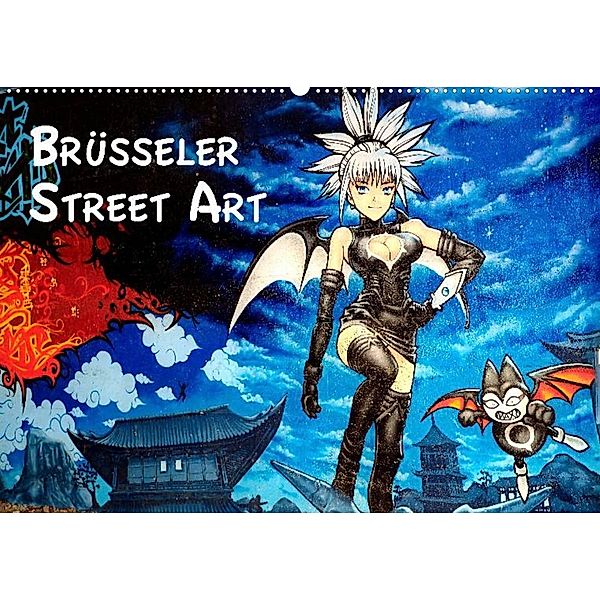 Brüsseler Street Art (Wandkalender 2023 DIN A2 quer), pbombaert