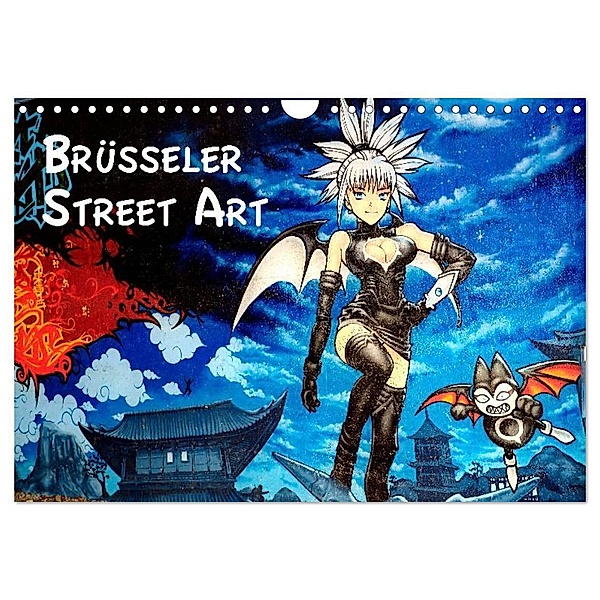 Brüsseler Street Art (Wandkalender 2024 DIN A4 quer), CALVENDO Monatskalender, pbombaert