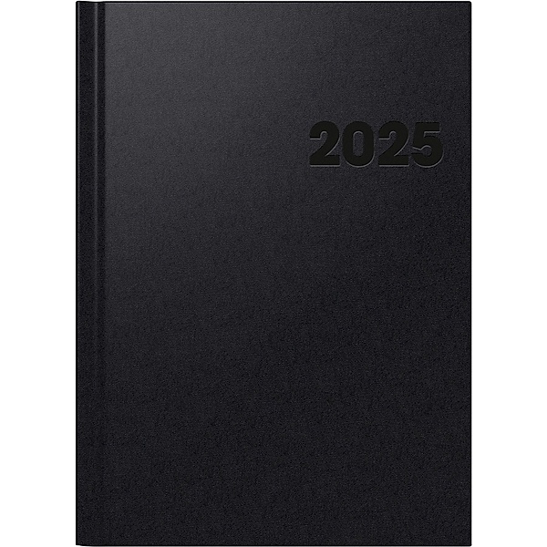 Brunnen 1078160905 Buchkalender Modell 781 (2025)| 2 Seiten = 1 Woche| A4| 144 Seiten| Balacron-Einband| schwarz