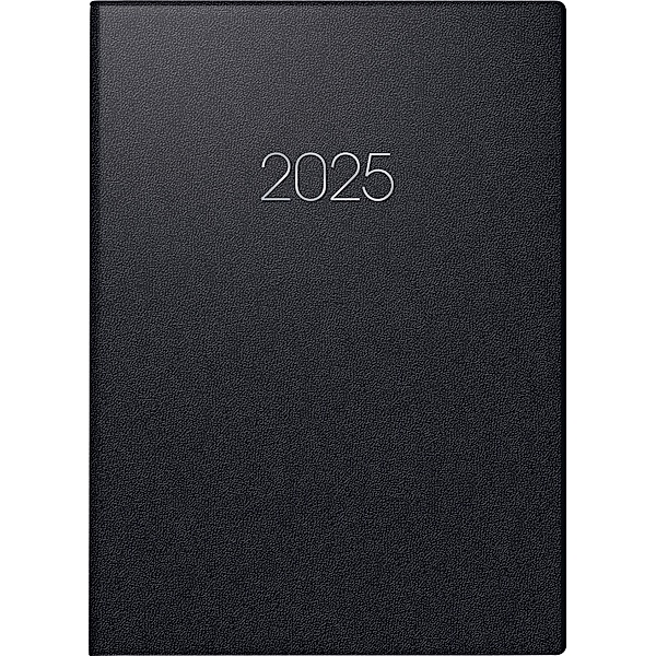 Brunnen 1079660905 Buchkalender Modell 796 (2025)| 2 Seiten = 1 Woche| A5| 128 Seiten| Balacron-Einband| schwarz